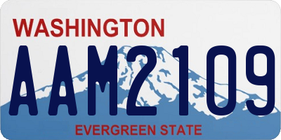 WA license plate AAM2109