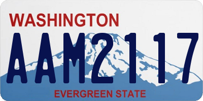 WA license plate AAM2117