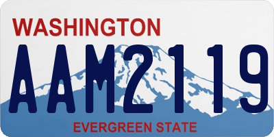 WA license plate AAM2119