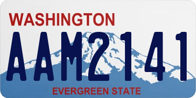 WA license plate AAM2141