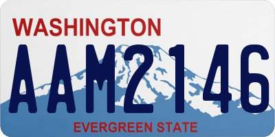 WA license plate AAM2146