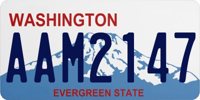 WA license plate AAM2147