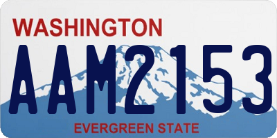 WA license plate AAM2153