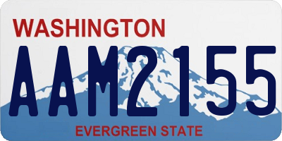 WA license plate AAM2155