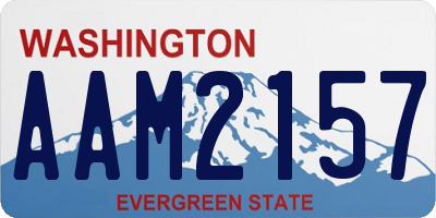 WA license plate AAM2157