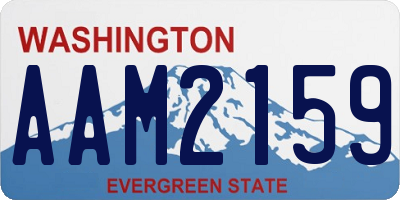 WA license plate AAM2159