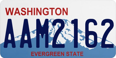 WA license plate AAM2162