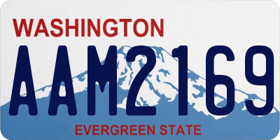 WA license plate AAM2169
