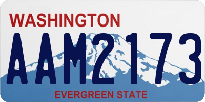WA license plate AAM2173