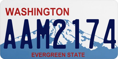 WA license plate AAM2174