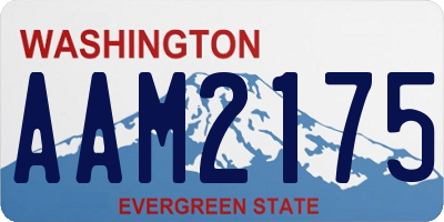 WA license plate AAM2175