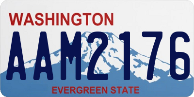 WA license plate AAM2176