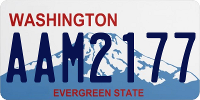 WA license plate AAM2177