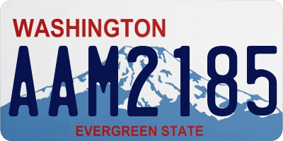 WA license plate AAM2185