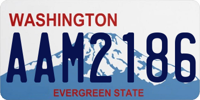 WA license plate AAM2186