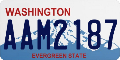 WA license plate AAM2187