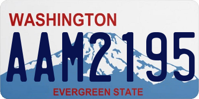 WA license plate AAM2195