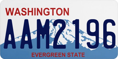WA license plate AAM2196