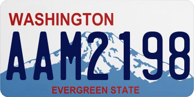 WA license plate AAM2198