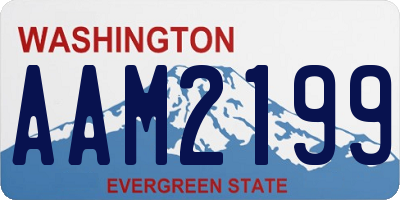 WA license plate AAM2199