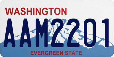 WA license plate AAM2201