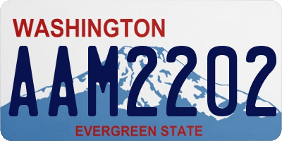 WA license plate AAM2202