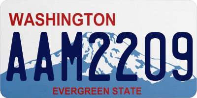 WA license plate AAM2209