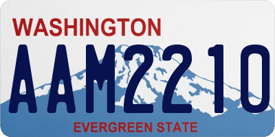 WA license plate AAM2210