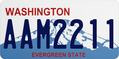 WA license plate AAM2211