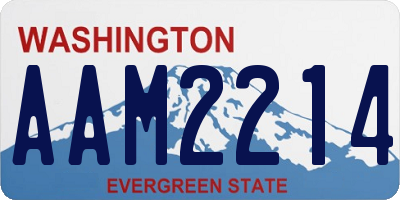 WA license plate AAM2214