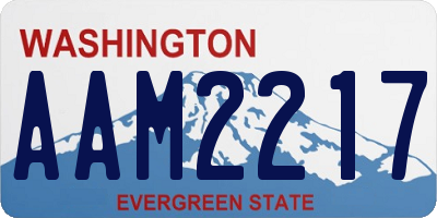 WA license plate AAM2217