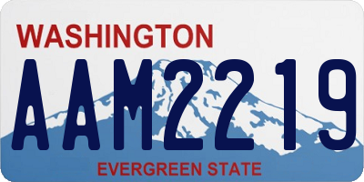 WA license plate AAM2219