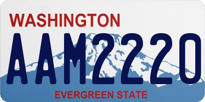 WA license plate AAM2220