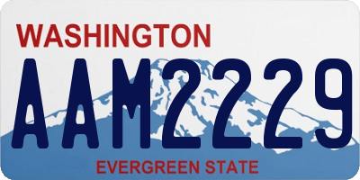 WA license plate AAM2229