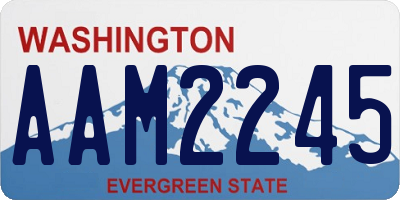 WA license plate AAM2245
