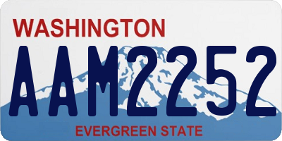 WA license plate AAM2252