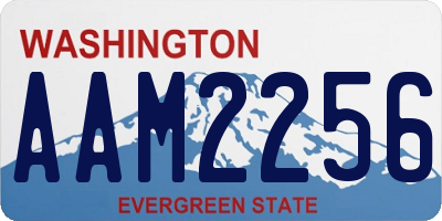 WA license plate AAM2256