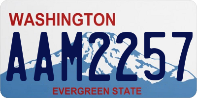 WA license plate AAM2257