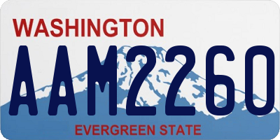WA license plate AAM2260