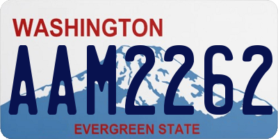 WA license plate AAM2262