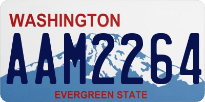 WA license plate AAM2264