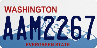 WA license plate AAM2267