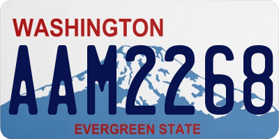 WA license plate AAM2268