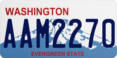 WA license plate AAM2270