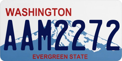 WA license plate AAM2272