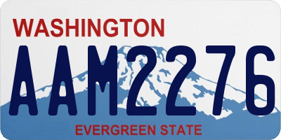 WA license plate AAM2276