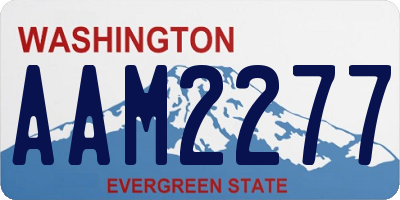 WA license plate AAM2277