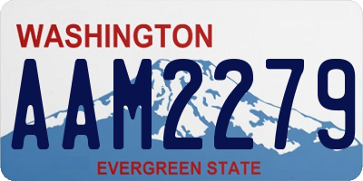 WA license plate AAM2279