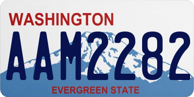 WA license plate AAM2282
