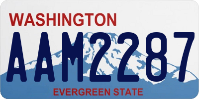 WA license plate AAM2287